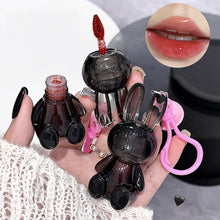 Load image into Gallery viewer, Gege Bear Pink Rabbit Velvet Lip Cream Black Rabbit Water Light Lip Glaze Matte Mirror Pendant Lipstick Lip Gloss
