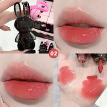 Load image into Gallery viewer, Gege Bear Pink Rabbit Velvet Lip Cream Black Rabbit Water Light Lip Glaze Matte Mirror Pendant Lipstick Lip Gloss
