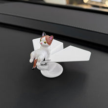 Load image into Gallery viewer, 360° Rotating Aircraft Cat Car Center Console Ornaments Micro Animal Screen Decoration Car Interior Accessories
