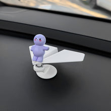 Load image into Gallery viewer, 360° Rotating Aircraft Cat Car Center Console Ornaments Micro Animal Screen Decoration Car Interior Accessories
