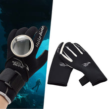 Load image into Gallery viewer, 1Pair 2MM Neoprene Rubber Diving Gloves Anti-Slip And Keep Warm Color-Blocked Gloves Winter Swimming Diving Equipment
