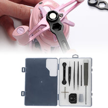 Load image into Gallery viewer, Professional Lure Fishing Wheel Disassembly Kit Includes Wrenches Screwdrivers Bearing Extractor Tweezers Fishing Wheel Maintenance And Repair Supplies
