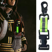 Load image into Gallery viewer, Multi-purpose Reflective Firefighter Gloves Clip Hanger Anti-drop Hook Work Gloves Holder Water Bottle Keys Safety Clamp Camping Tools
