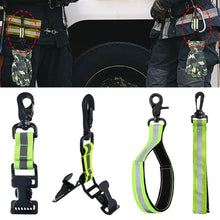 Load image into Gallery viewer, Multi-purpose Reflective Firefighter Gloves Clip Hanger Anti-drop Hook Work Gloves Holder Water Bottle Keys Safety Clamp Camping Tools
