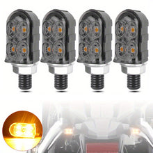 Load image into Gallery viewer, 4LED Mini 12V Motorcycle Turn Signal Light Lamp Indicators Blinker Amber Motorbike
