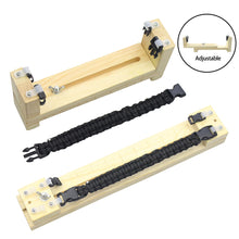 Load image into Gallery viewer, Durable Paracord Jig Bracelet Making Maker Tool Bracelet Woven Workbench Adjustable Manual Wooden Paracord Jigs
