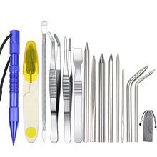 Load image into Gallery viewer, DIY Paracord Needle Tool Marlinspike Set Different Size Stainless Steel Knotter Tools Paracord FID Lacing Stitching Needles Tool
