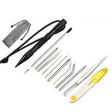 Load image into Gallery viewer, DIY Paracord Needle Tool Marlinspike Set Different Size Stainless Steel Knotter Tools Paracord FID Lacing Stitching Needles Tool
