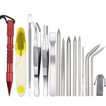 Load image into Gallery viewer, DIY Paracord Needle Tool Marlinspike Set Different Size Stainless Steel Knotter Tools Paracord FID Lacing Stitching Needles Tool

