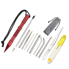 Load image into Gallery viewer, DIY Paracord Needle Tool Marlinspike Set Different Size Stainless Steel Knotter Tools Paracord FID Lacing Stitching Needles Tool
