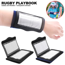 Load image into Gallery viewer, Football Rugby Playbook Training Tactics Clipboard Cover Wrist Sleeve Tactics Board for Players Wrist Map Holder Pouchrugby League
