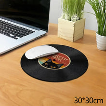 Load image into Gallery viewer, Vintage Vinyl Inspired Mouse Pad Round Non-Slip Rubber Computer Desk Mat Accessories Office Mouse Mat Playmat Rug Desk Gadgets
