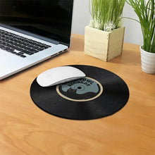 Load image into Gallery viewer, Vintage Vinyl Inspired Mouse Pad Round Non-Slip Rubber Computer Desk Mat Accessories Office Mouse Mat Playmat Rug Desk Gadgets
