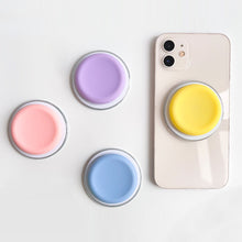 Load image into Gallery viewer, Cute Macaron Silicone Round Magnetic Holder Grip Tok Griptok Phone Stand Holder Support For iPhone 15 For Pad Magsafe Smart Tok
