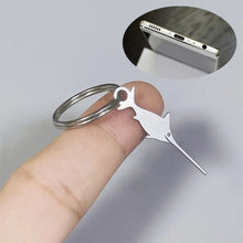 Load image into Gallery viewer, Swordfish Shape Stainless Steel Needle for Smartphone Sim Card Tray Removal Eject Pin Key Tool Universal Thimble
