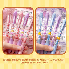 Load image into Gallery viewer, Press to Wipe pen Neutral Pen Ballpoint Pen Third Grade Easy to Wipe Student Cartoon Crystal Blue Neutral Pen Thermal Eraser
