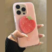 Load image into Gallery viewer, Korean Cute Red Strawberry Magnetic Holder Grip Tok Griptok Phone Stand Holder Support For iPhone 15 For Pad Magsafe Smart Tok
