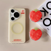Load image into Gallery viewer, Korean Cute Red Strawberry Magnetic Holder Grip Tok Griptok Phone Stand Holder Support For iPhone 15 For Pad Magsafe Smart Tok
