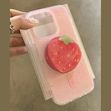 Load image into Gallery viewer, Korean Cute Red Strawberry Magnetic Holder Grip Tok Griptok Phone Stand Holder Support For iPhone 15 For Pad Magsafe Smart Tok
