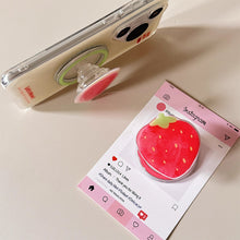 Load image into Gallery viewer, Korean Cute Red Strawberry Magnetic Holder Grip Tok Griptok Phone Stand Holder Support For iPhone 15 For Pad Magsafe Smart Tok
