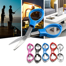 Load image into Gallery viewer, Simple Portable Folding Scissors Solid Color Glasses Shape Paper Cutters Students Handmade DIY Tools School Office Supplies
