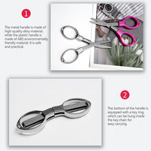 Load image into Gallery viewer, Simple Portable Folding Scissors Solid Color Glasses Shape Paper Cutters Students Handmade DIY Tools School Office Supplies
