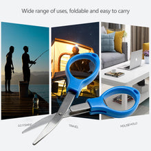 Load image into Gallery viewer, Simple Portable Folding Scissors Solid Color Glasses Shape Paper Cutters Students Handmade DIY Tools School Office Supplies
