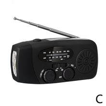 Load image into Gallery viewer, 2000 mAh Emergency Radio with LED Lights Radio USB Solar Charging Light Outdoor Travel Portable Rechargeable FM/AM Radio
