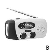Load image into Gallery viewer, 2000 mAh Emergency Radio with LED Lights Radio USB Solar Charging Light Outdoor Travel Portable Rechargeable FM/AM Radio
