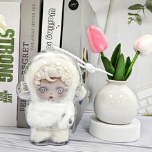 Load image into Gallery viewer, 1PC Protective Acrylic Storage Case For Skull Panda Plush Dolls Display Bag No Doll Transparent Portable Cable Organizer Box
