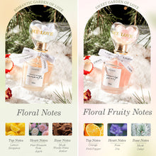 Load image into Gallery viewer, Women's Eau de Parfum EDP Perfume 2 Scents Floral &amp; Floral Fruity 50ml Fragrance Heart-Shaped Cap 6-8H Long Lasting Daily Fragrance
