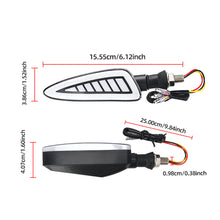 Load image into Gallery viewer, Pair 12V Motorcycle LED Turn Signal Lamp Sequential Dual-color Amber Flowing LED Indicator Lights Accessories

