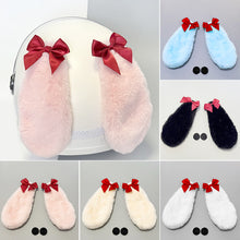 Load image into Gallery viewer, 2Pcs Motorcycle Helmet Long Cute Cat Ears with Bows for Motocross Electric Car Helmet Accessories Driving Styling Helmet Decroation
