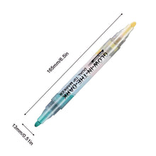 Load image into Gallery viewer, Double Headed Dual Color Glow in The Dark Pen Waterproof Non Fading Marking Pen Student DIY Color Painting Luminous Highlighter Pen
