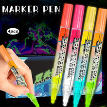 Load image into Gallery viewer, Double Headed Dual Color Glow in The Dark Pen Waterproof Non Fading Marking Pen Student DIY Color Painting Luminous Highlighter Pen
