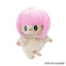 Load image into Gallery viewer, For 17cm Labubu Fashion Wig Short Hair High Temperature Fiber Soft Silk Doll Wig Multi-color Doll's Accessories
