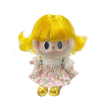 Load image into Gallery viewer, For 17cm Labubu Fashion Wig Slightly Curled Short Waves Hair High Temperature Fiber Soft Silk Doll Wig Doll's Accessories
