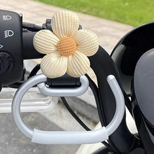 Load image into Gallery viewer, Aluminium Alloy Motorcycle Electric Bike Hand Bar Hook Helmet Storage Luggage Bag Hanger Holder Leather with Flower For Bicycle Scooter
