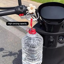 Load image into Gallery viewer, Aluminium Alloy Motorcycle Electric Bike Hand Bar Hook Helmet Storage Luggage Bag Hanger Holder Leather with Flower For Bicycle Scooter
