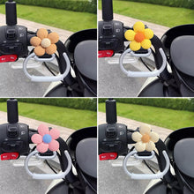 Load image into Gallery viewer, Aluminium Alloy Motorcycle Electric Bike Hand Bar Hook Helmet Storage Luggage Bag Hanger Holder Leather with Flower For Bicycle Scooter
