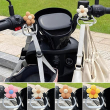 Load image into Gallery viewer, Aluminium Alloy Motorcycle Electric Bike Hand Bar Hook Helmet Storage Luggage Bag Hanger Holder Leather with Flower For Bicycle Scooter
