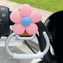 Load image into Gallery viewer, Aluminium Alloy Motorcycle Electric Bike Hand Bar Hook Helmet Storage Luggage Bag Hanger Holder Leather with Flower For Bicycle Scooter
