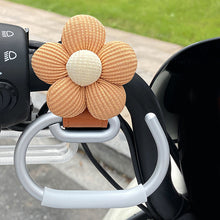 Load image into Gallery viewer, Aluminium Alloy Motorcycle Electric Bike Hand Bar Hook Helmet Storage Luggage Bag Hanger Holder Leather with Flower For Bicycle Scooter
