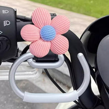 Load image into Gallery viewer, Aluminium Alloy Motorcycle Electric Bike Hand Bar Hook Helmet Storage Luggage Bag Hanger Holder Leather with Flower For Bicycle Scooter
