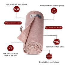 Load image into Gallery viewer, 1Roll Medical Skin Color Elastic Compression Bandage First Aid Hemostatic Fixed Binding Strap Outdoor Sports Protective Winding Tape
