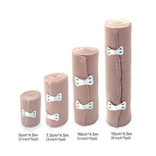 Load image into Gallery viewer, 1Roll Medical Skin Color Elastic Compression Bandage First Aid Hemostatic Fixed Binding Strap Outdoor Sports Protective Winding Tape
