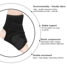 Load image into Gallery viewer, 1PC Professional Sports Compression Ankle Guard Adjustable Figure-8 Strap High Elastic Breathable Neoprene Anti-Sprain Ankle Protective Covers
