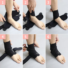 Load image into Gallery viewer, 1PC Professional Sports Compression Ankle Guard Adjustable Figure-8 Strap High Elastic Breathable Neoprene Anti-Sprain Ankle Protective Covers
