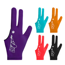 Load image into Gallery viewer, 1PC Professional Three-Finger Billiards Gloves Multi-Color High-Elasticity Breathable Lycra Ice Silk Gloves Anti-Slip And Wear-Resistant Snooker Gloves
