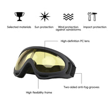 Load image into Gallery viewer, Professional Windproof And Dustproof Goggles High-Definition UV-Resistant Anti-Fog Lace-Up Glasses For Motorcycle Riding Skiing
